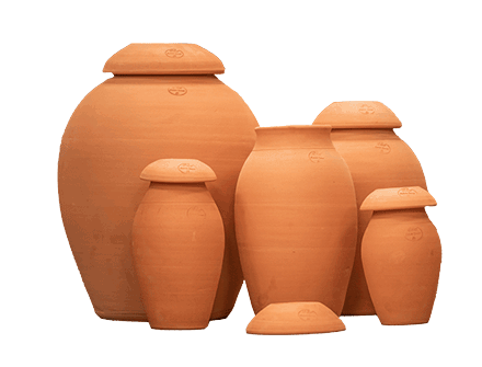 Assortiment terracotta oyas