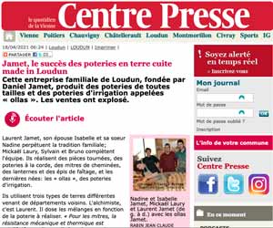 Poterie Jamet dans Centre Presse
