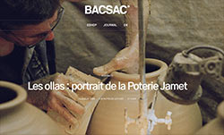 Jamet pottery in the spotlight on the Bagsac.com blog