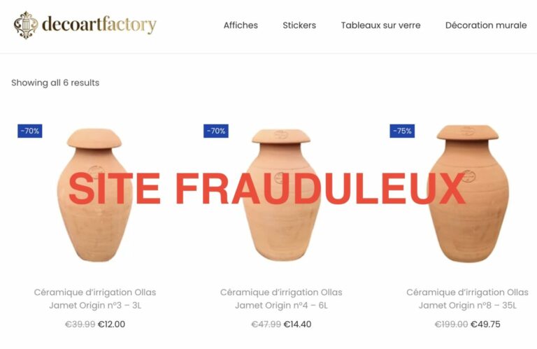 Site frauduleux
